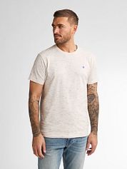 Petrol T-Shirt Sandstone Melange Ecru