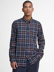 Barbour Fortrose Shirt Tartan Navy Brown