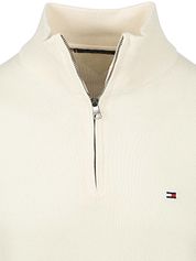 Tommy Hilfiger Half Zip Pullover Essential Off White