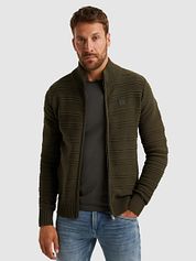 PME Legend Cardigan Structure Knit Beluga Green