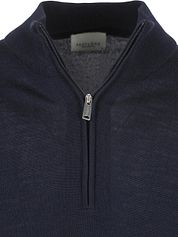 Profuomo Half Zip Pullover Merino Wool Navy 