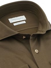 Profuomo Japanese Knitted Shirt Army Green