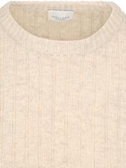 Profuomo Pullover Rib Wool Blend Sand