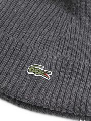Lacoste Knitted Beanie Wool Anthracite