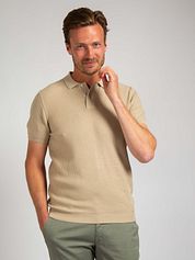 Suitable Respect Polo Shirt Structure Knit Beige