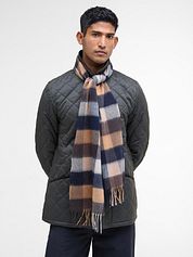 Barbour Scarfs Tattersall Navy Beige