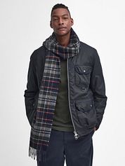 BarbourScarfs Tartan Lambswool Grey