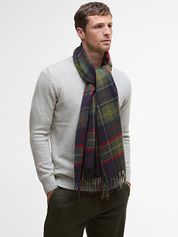 Barbour Scarf Patchwork Tartan Red