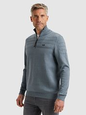 Vanguard Sweater Half Zip Textured Light  Blue
