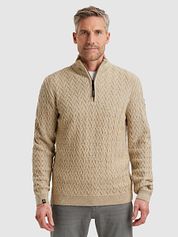 Vanguard Pullover Half Zip Wool Beige