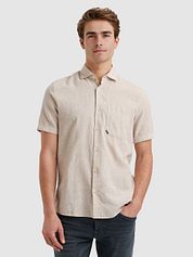 Vanguard Short Sleeve Shirt Linen Blend Ecru