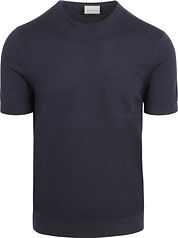 Suitable Knitted T-shirt Pocket Compact Navy