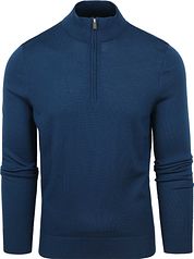 Suitable Merino Half Zip Sweater Indigo Blue