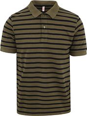 Sun68 Polo Shirt Stripes Green