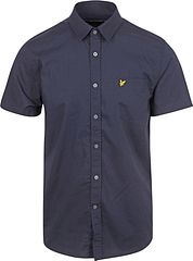 Lyle and Scott Short Sleeve Shirt Poplin Navy
