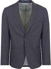 Suitable Blazer Linen Stripe Navy