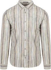 No Excess Shirt Print Stripes Beige