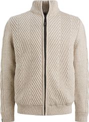 Vanguard Cardigan Structure Wool Blend Beige