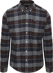 Barbour Valley Shirt Checkered Brown Anthracite