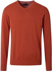 Casa Moda Pullover V-Neck Orange Brick