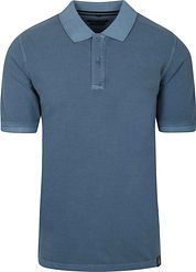 Casa Moda Polo Shirt Piqué Garment Dye Blue