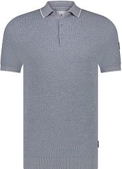 State Of Art Pique Polo Shirt Blue-grey