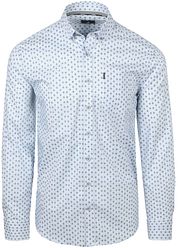 State of Art Shirt Poplin Eye Printed Stripe Grey
