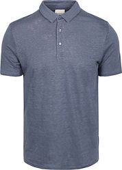 Knowledge Polo Regular Linen Indigo