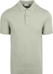 Suitable Heavy Knitted Polo Shirt Raw Light Green