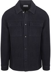 Suitable Overshirt Wool Blend Navy