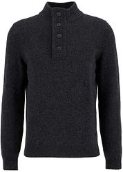Barbour Sweater Wool Patch Dark Grey