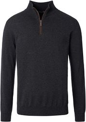 Casa Moda Halfzip Pullover Solid Anthracite