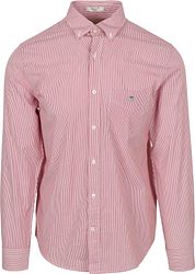 Gant Poplin Banker Shirt Stripe Red