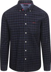 NZA Shirt Kauri Corduroy Checks Navy