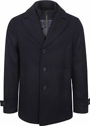 Steppin' Out Caban Coat Wool Navy