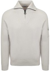Suitable Half Zip Pullover Tias Cooldry Knit Greige