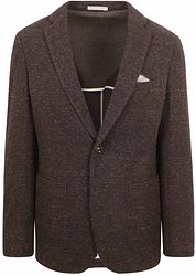 Suitable Sports Jacket Fame Pied de Poule Brown