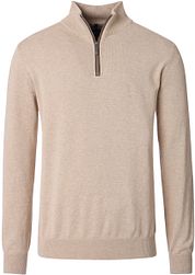 Casa Moda Halfzip Pullover Solid Beige