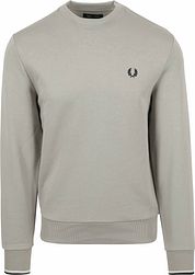 Fred Perry Sweater Logo Limestone Grey