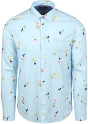 NZA Shirt Kane Linen Blend Light Blue