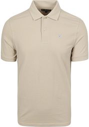Barbour Pique Polo Shirt Beige
