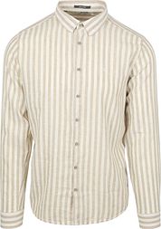 No Excess Shirt Stripes Beige