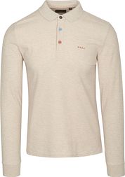 NZA Longsleeve Polo Shirt Isaac Piqué Sand