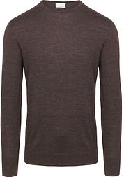 Profuomo Pullover Merino Wool Brown