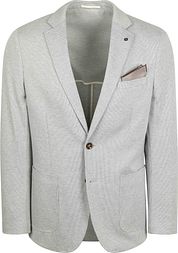 Suitable Sports Jacket Face Print Mist Grey