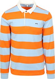 McGregor Rugbyshirt Stripe Orange Blue