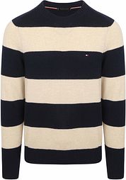 Tommy Hilfiger Trui Lambswool Stripe Navy
