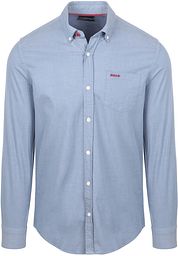 NZA Shirt James Twill Melange Blue