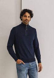 State Of Art Half Zip Pullover Navy