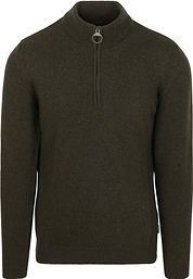 Barbour Half Zip Pullover Wool Olive